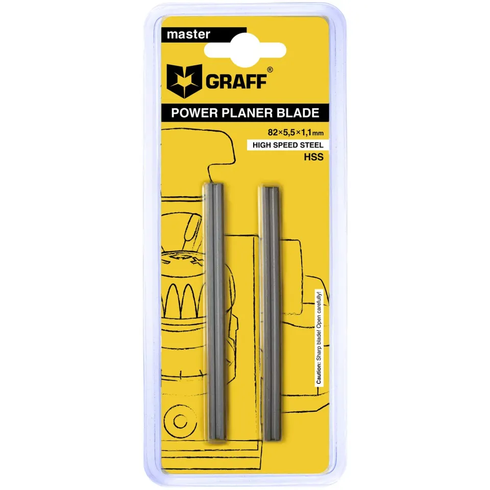 Graff lame pialla 82mm HSS 2 pezzi reversibili legno