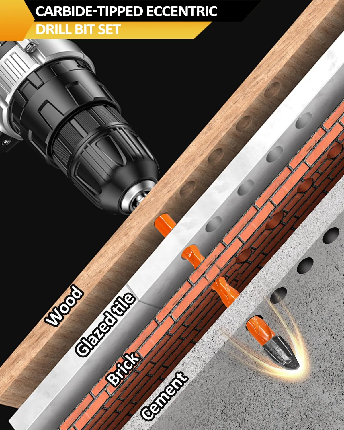 BGTEC punte piastrelle 5-12 mm set 10 pezzi + PH2