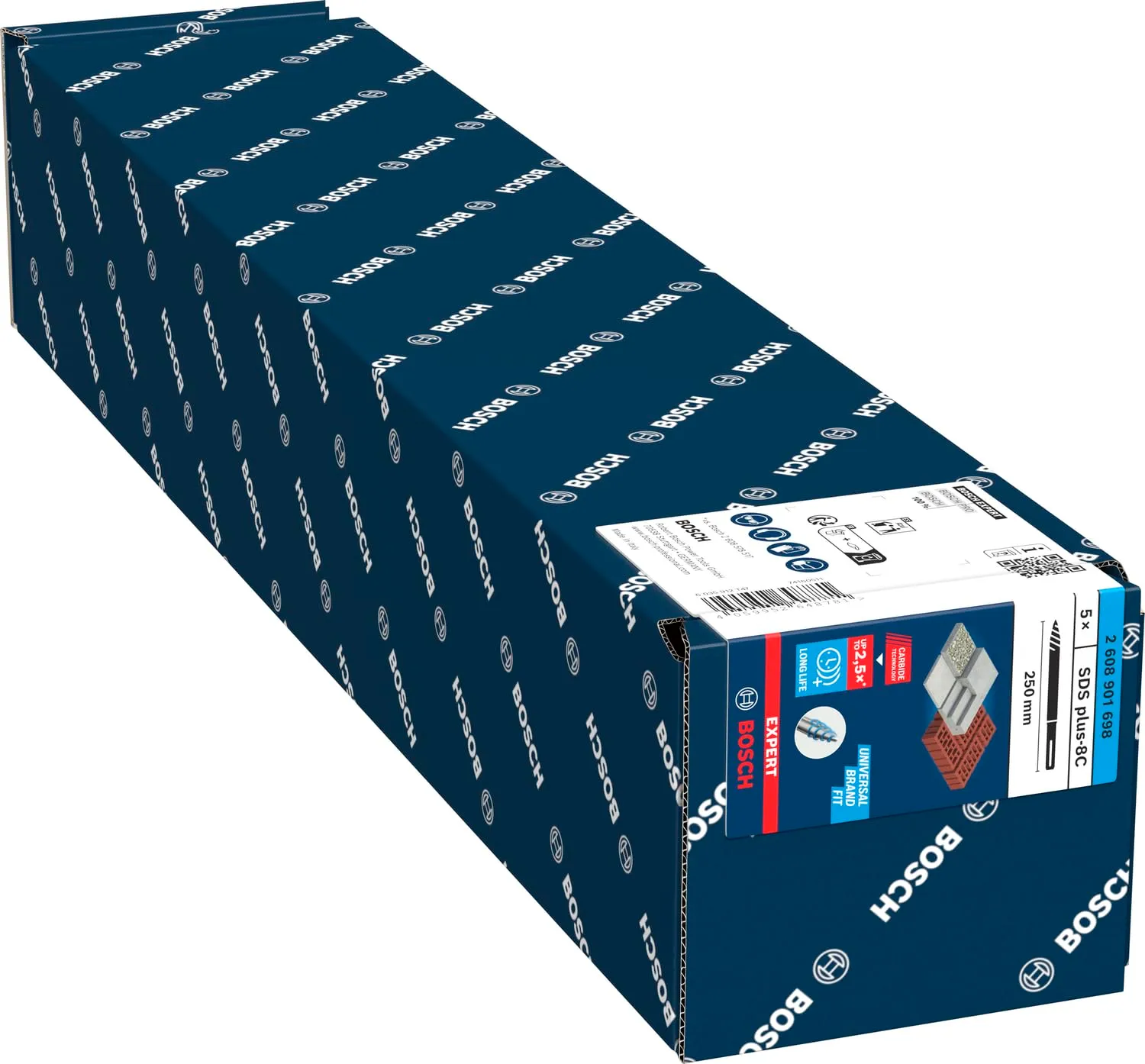 Bosch Expert SDS plus-8C scalpello a punta 250 mm 5 pz cemento