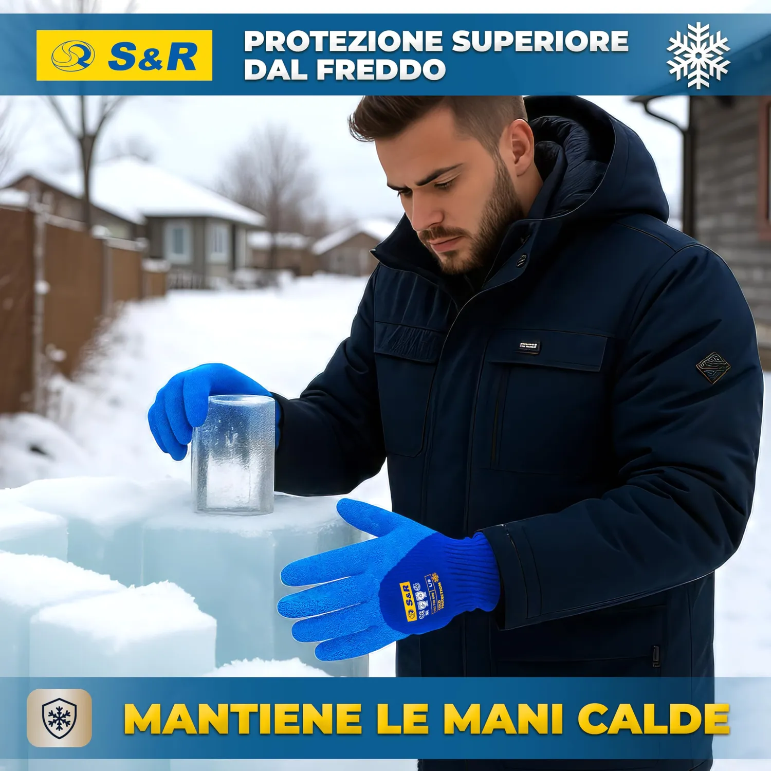 S&R guanti da lavoro invernali termici L/9 2 paia