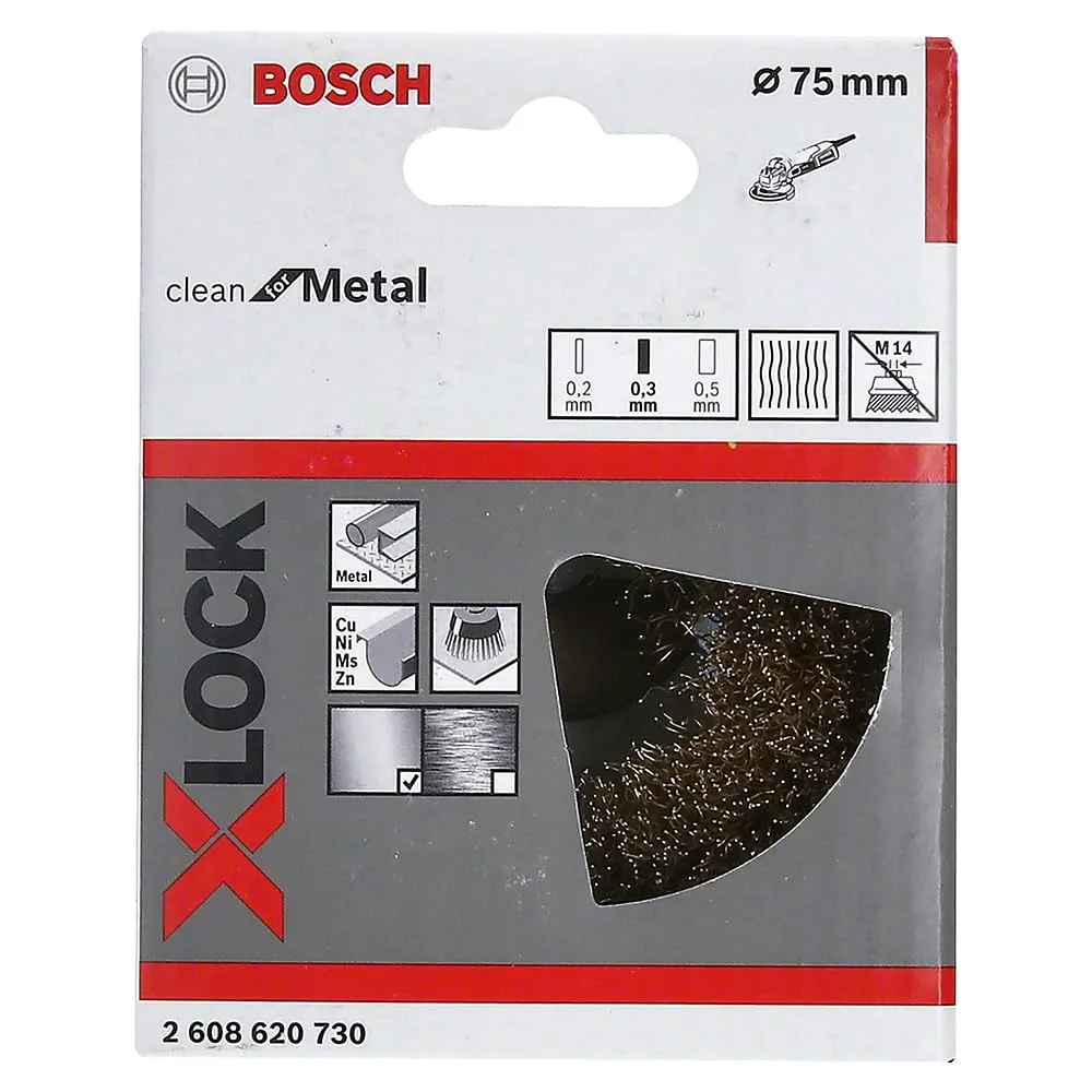 Bosch Expert PRO Metal Clean spazzola a tazza X-Lock 75mm