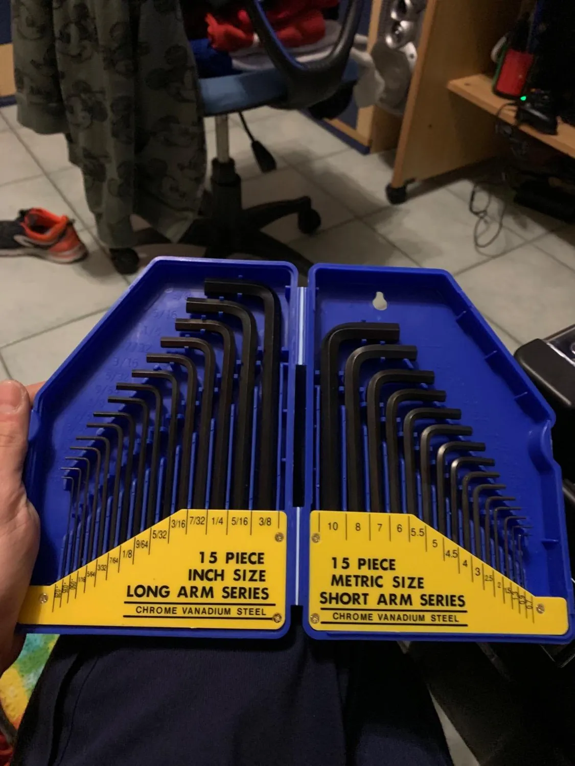 S&R set chiavi a brugola esagonali 30 pz metriche e pollici