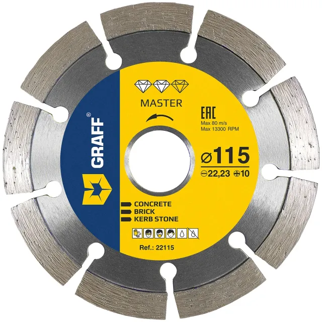 Graff disco diamantato 115 mm cemento granito turbo