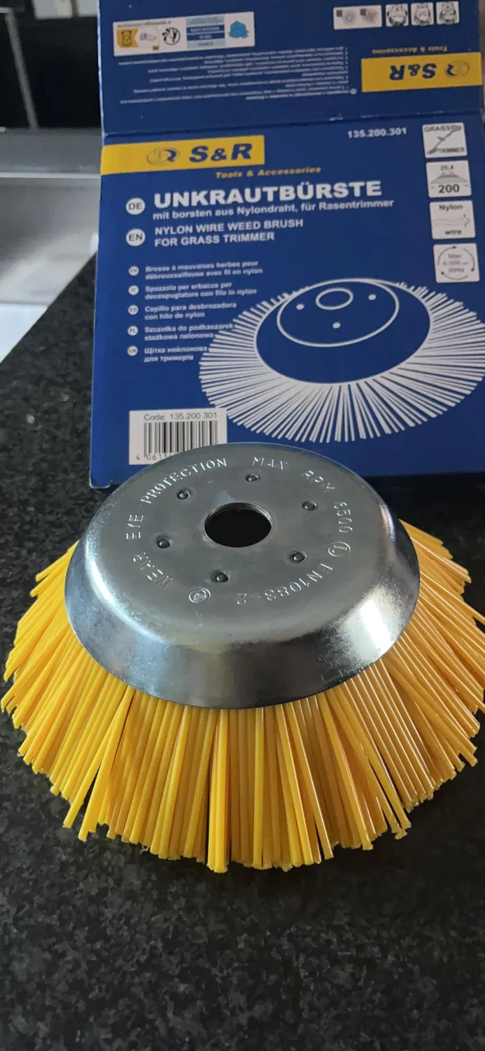 S&R spazzola decespugliatore nylon 200 mm gialla