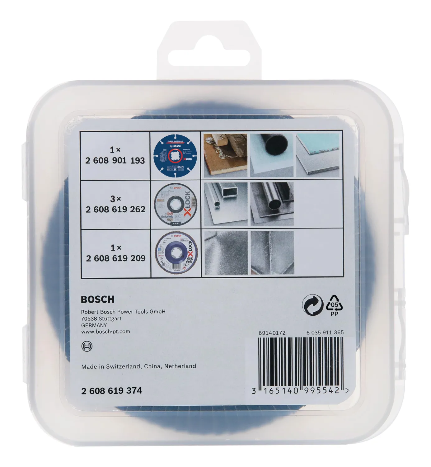 Bosch X-Lock set taglio smerigliatura 5 pz inox metallo