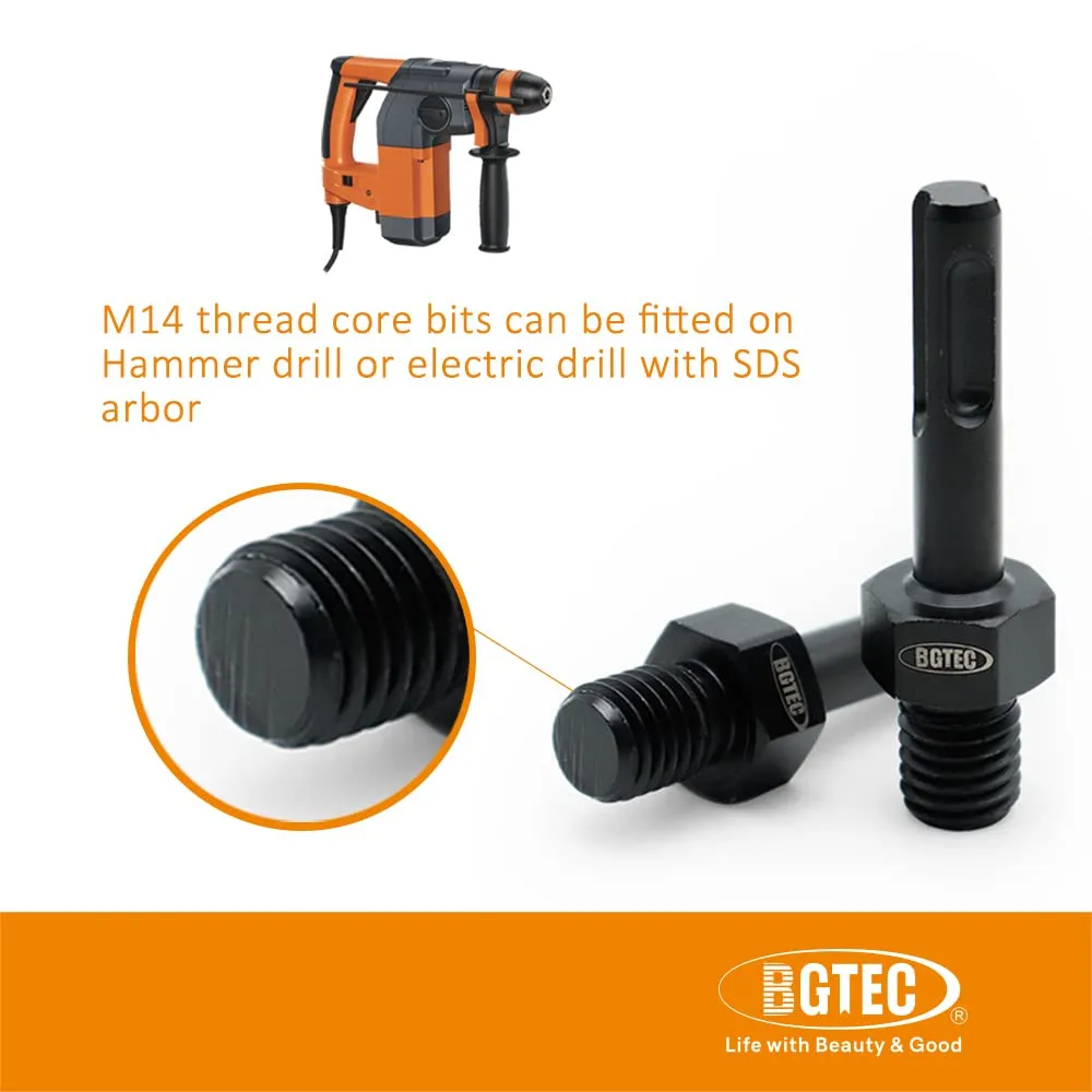 BGTEC Adattatore M14-SDS Plus per punte diamantate 1pz acciaio