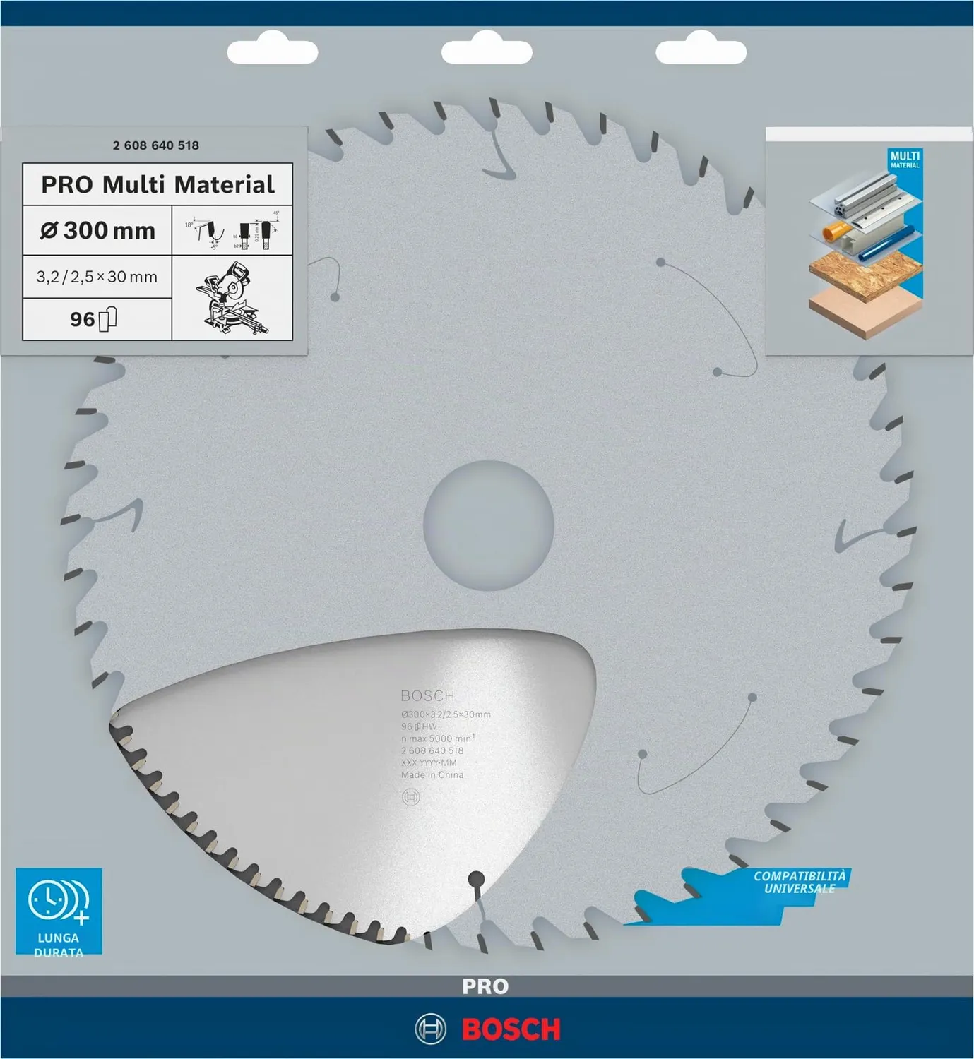 Bosch PRO Multi Material lama circolare 300 mm 96 denti