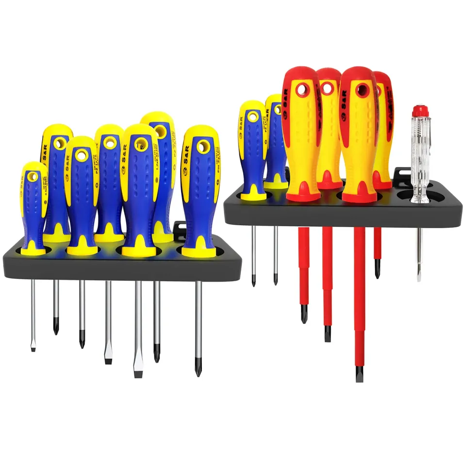 S&R Elettricista Universali set cacciaviti 14 pz isolati