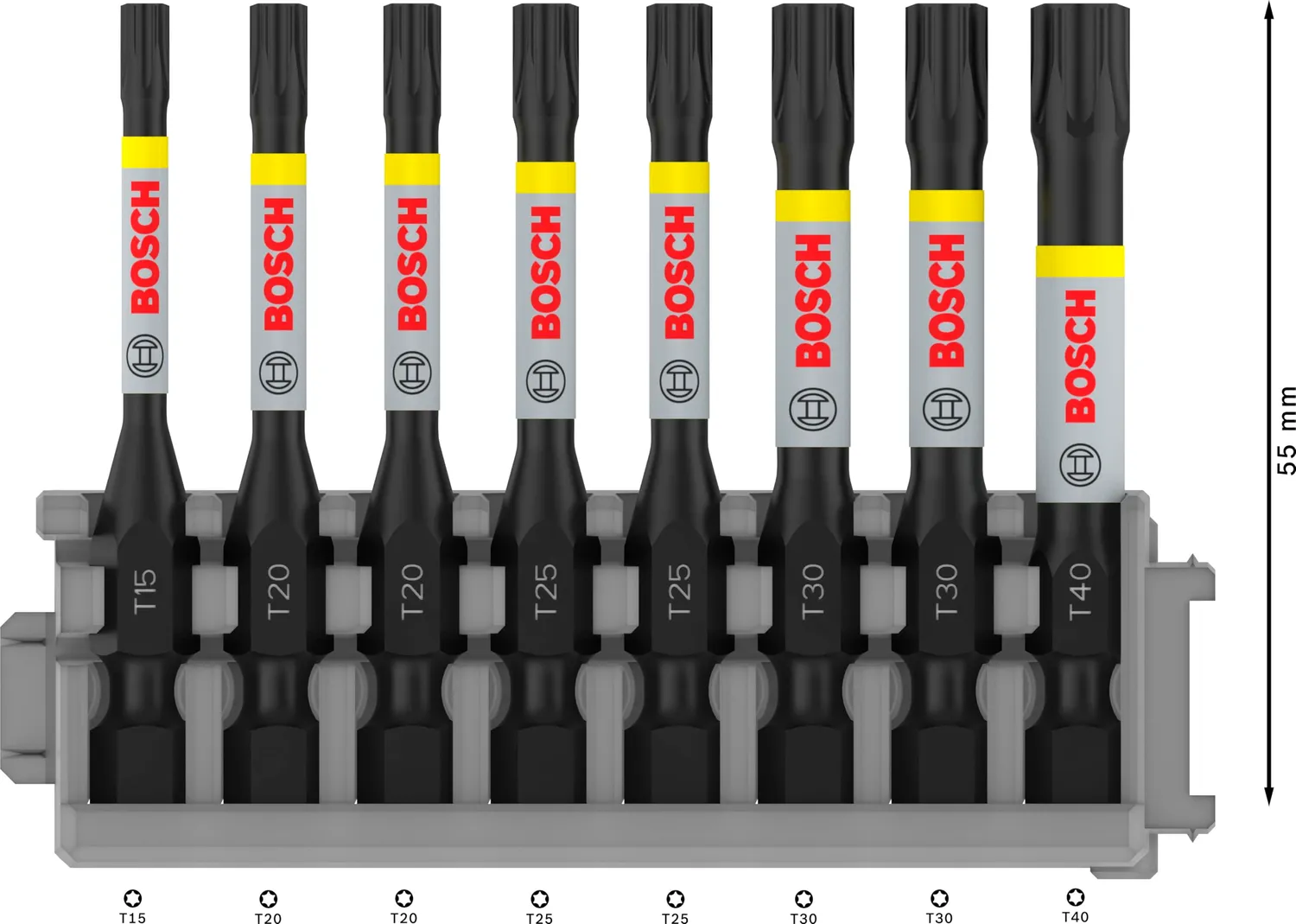 Bosch Expert bit Impact Torx 50 mm set 8 pezzi T15-T40