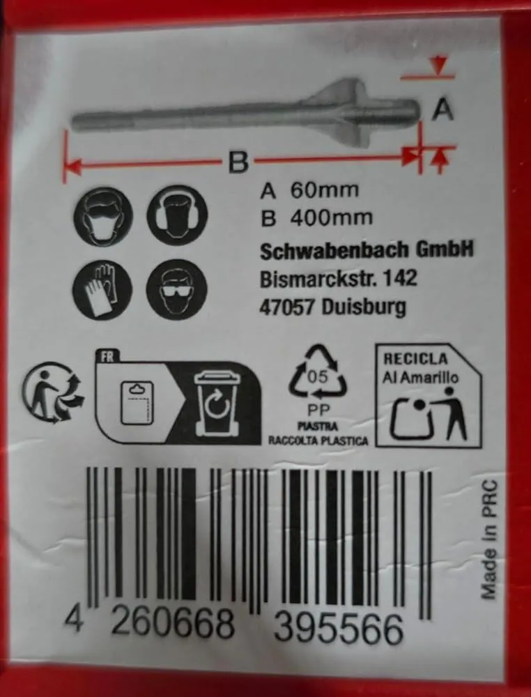 Schwabenbach SDS-Max scalpello a alette 60x400 mm canale