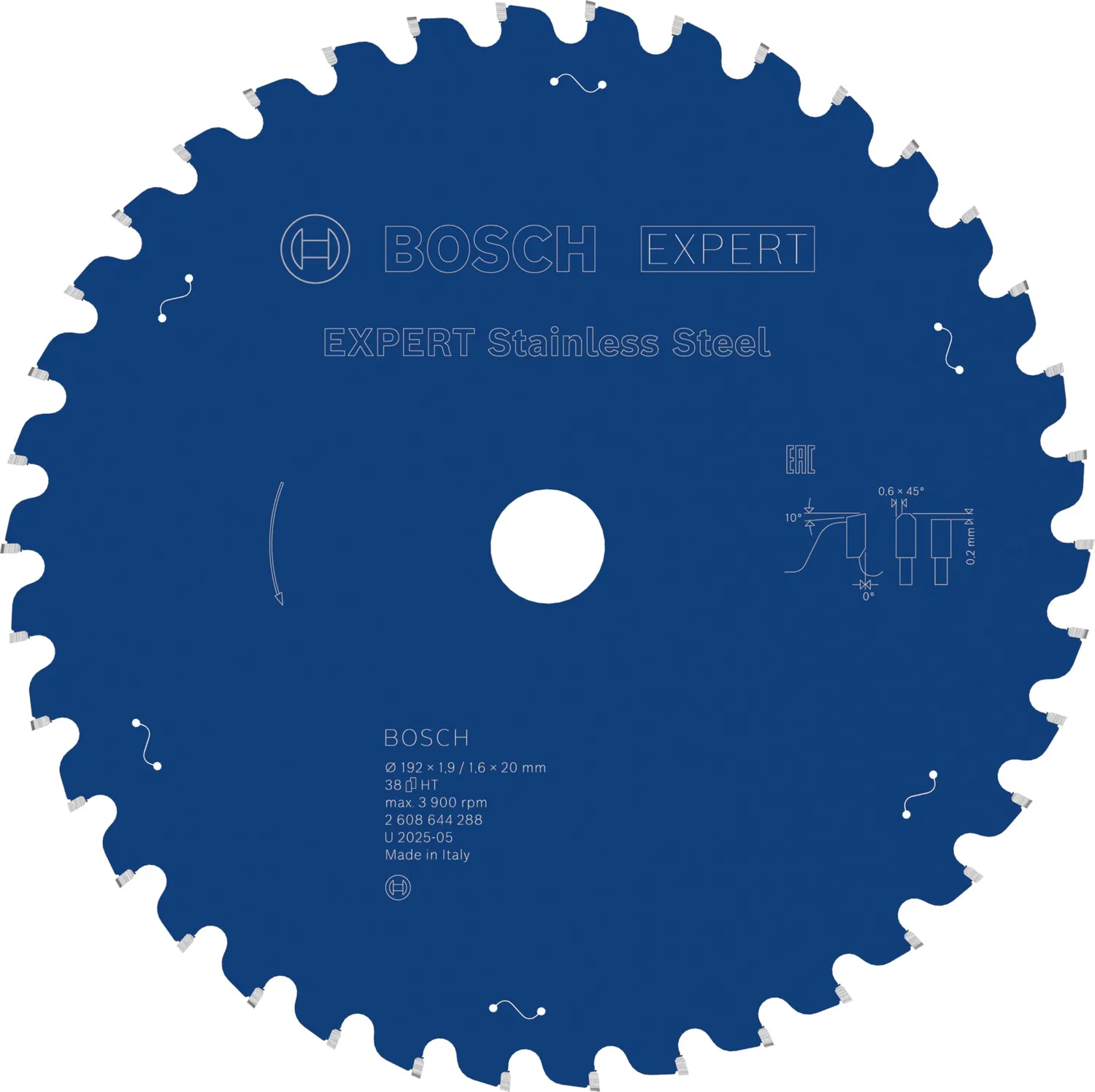 Bosch Expert Lama circolare 185 mm per inox 36 denti