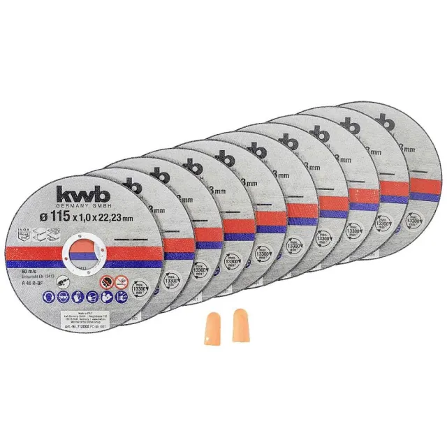 KWB 712021 disco da taglio 115 mm inox 1,0 mm