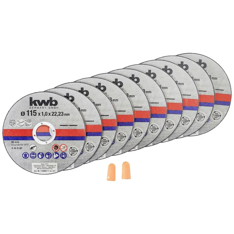 KWB 712021 disco da taglio 115 mm inox 1,0 mm