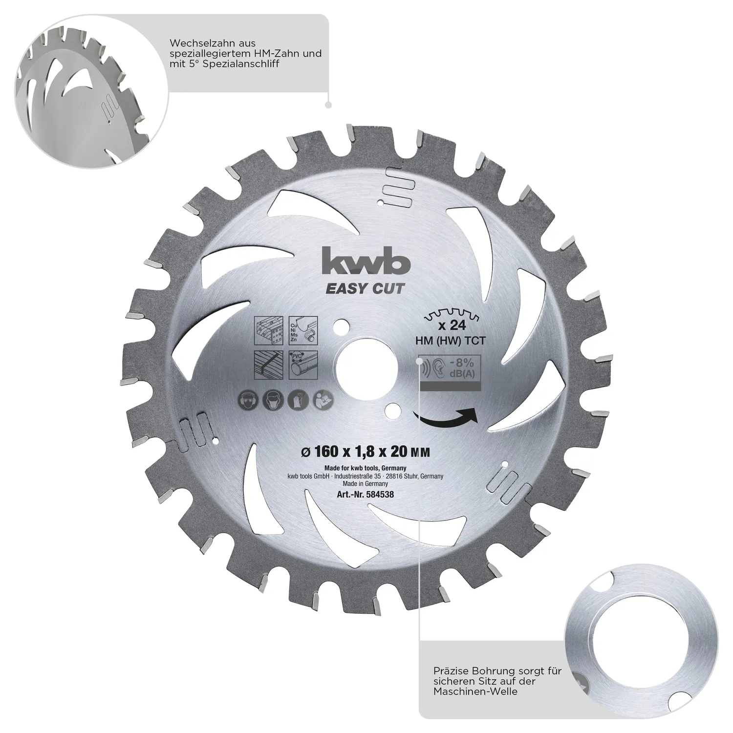 KWB Easy Cut AKKU-TOP 583338 lama circolare 150x16 mm universale
