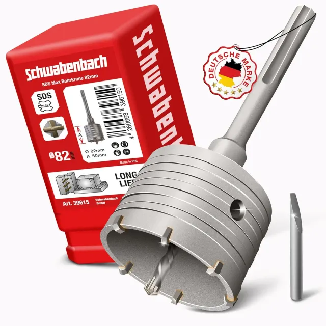 Schwabenbach SDS-Max corona in metallo duro 68 mm muro