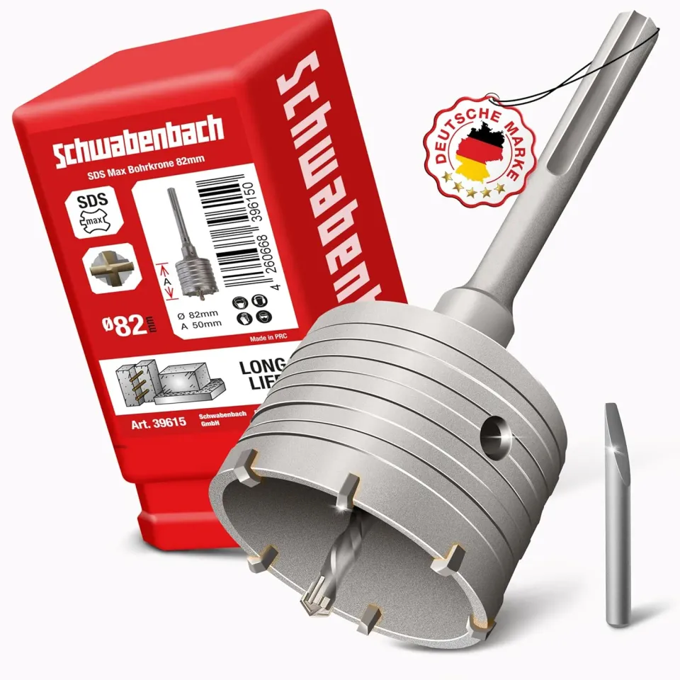 Schwabenbach SDS-Max corona in metallo duro 68 mm muro