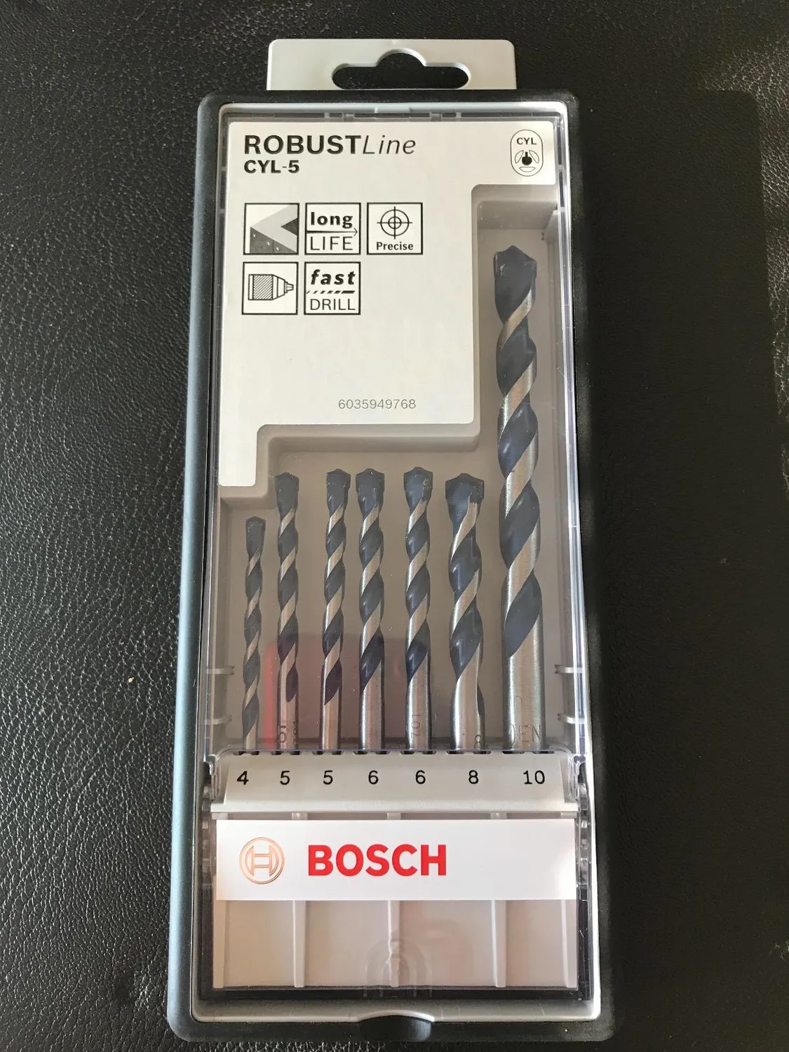 Bosch CYL-5 Set Punte Calcestruzzo 7 Pezzi 4-10 mm