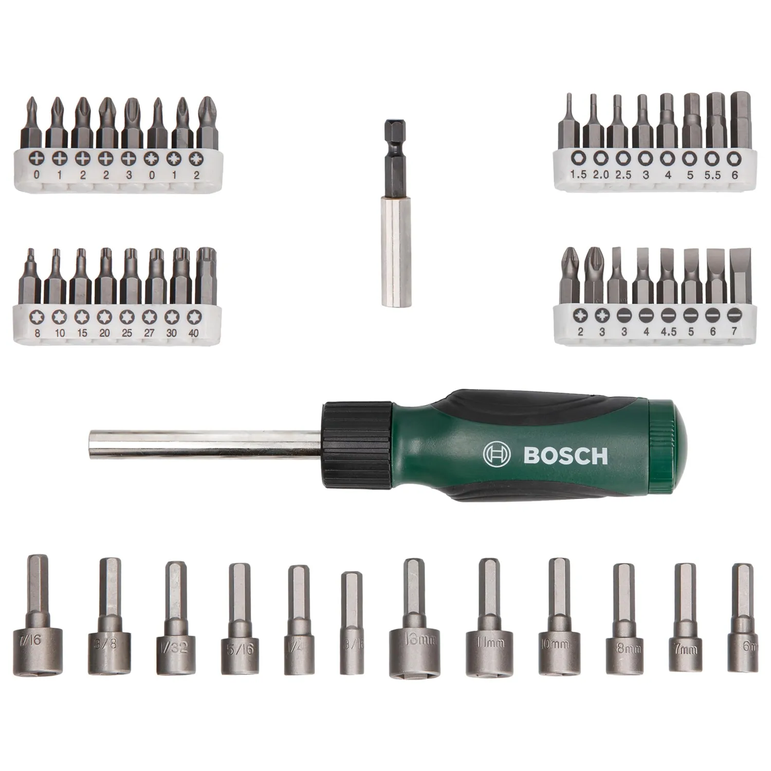 Bosch 2607019504 set bit avvitamento 46 pezzi verde