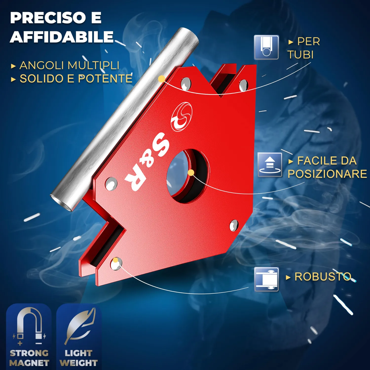 S&R Calamita Angolare Magnetica 100 mm 23 kg saldatura
