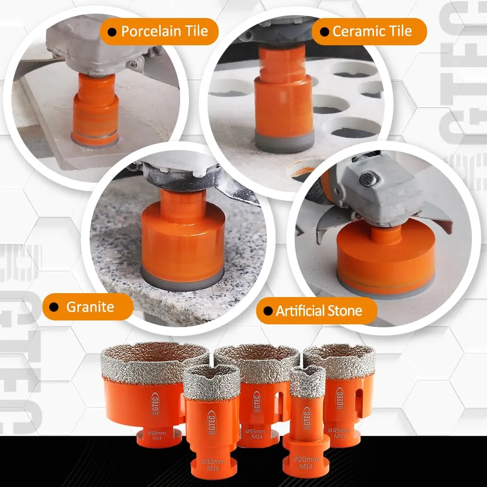 BGTEC Fresa Diamantata 90 mm M14 a Secco per Gres e Marmo