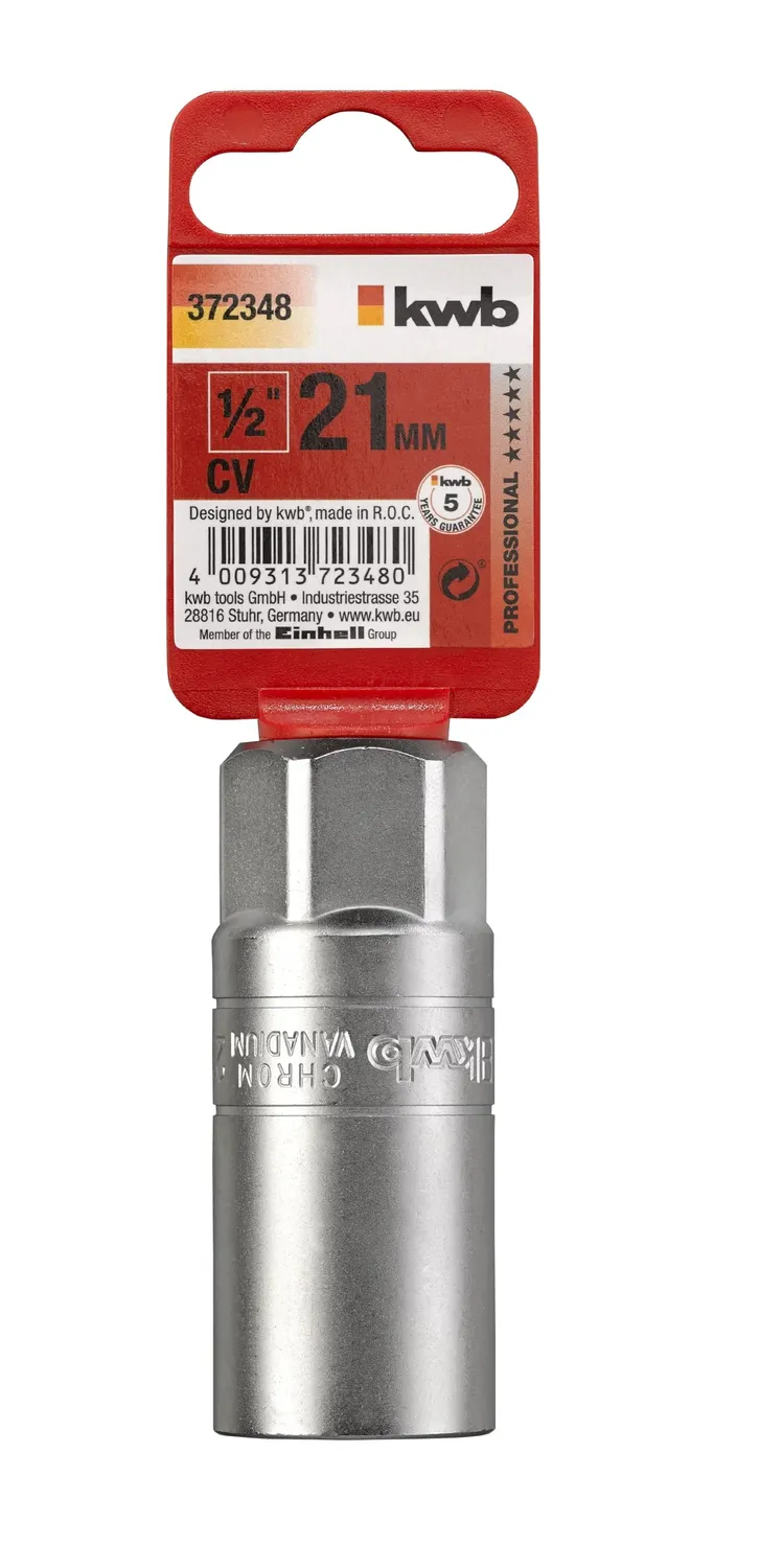 KWB 3723-48 bussola per candele 21 mm 1/2" acciaio