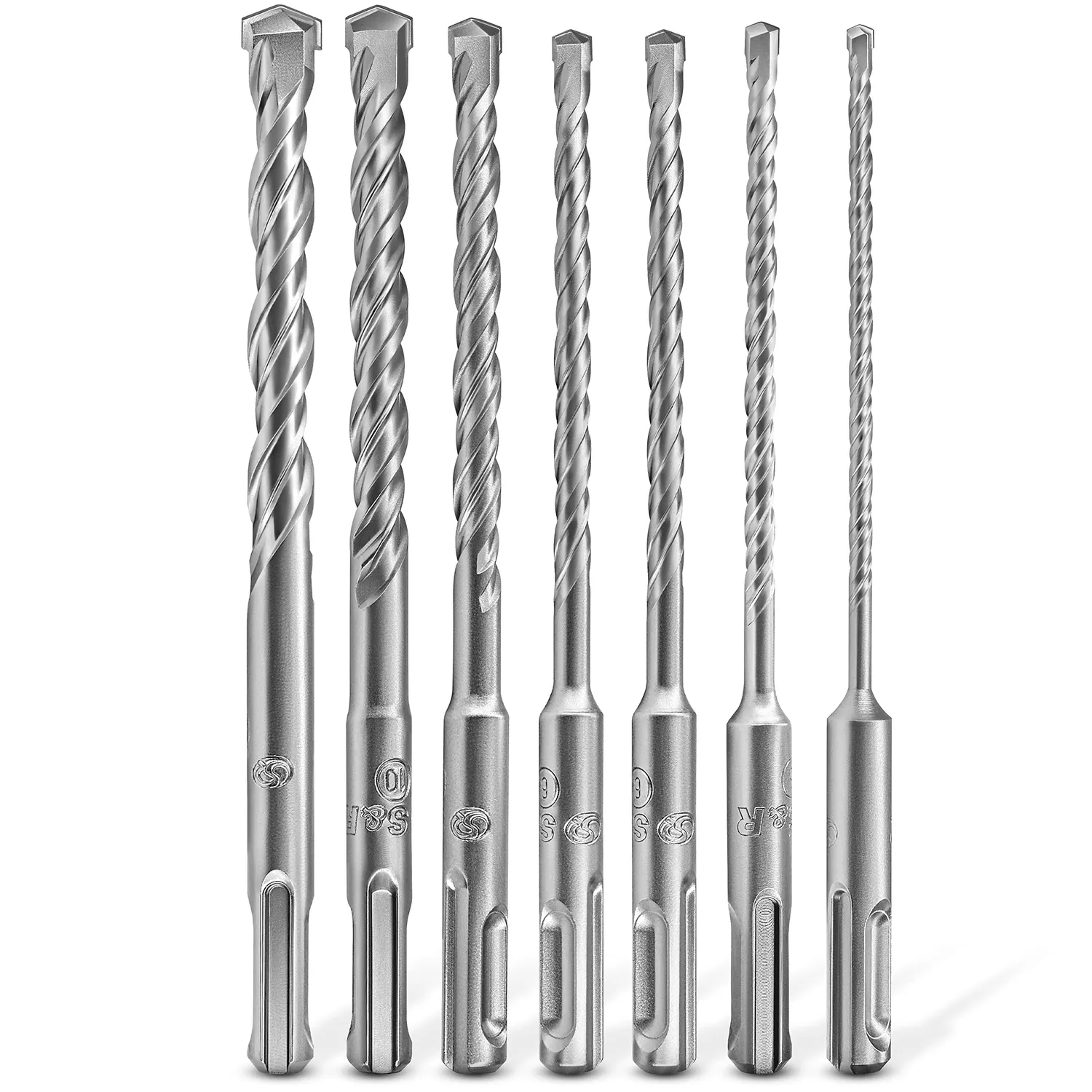 S&R punte trapano SDS-Plus 7 pz 4-12 mm muro cemento