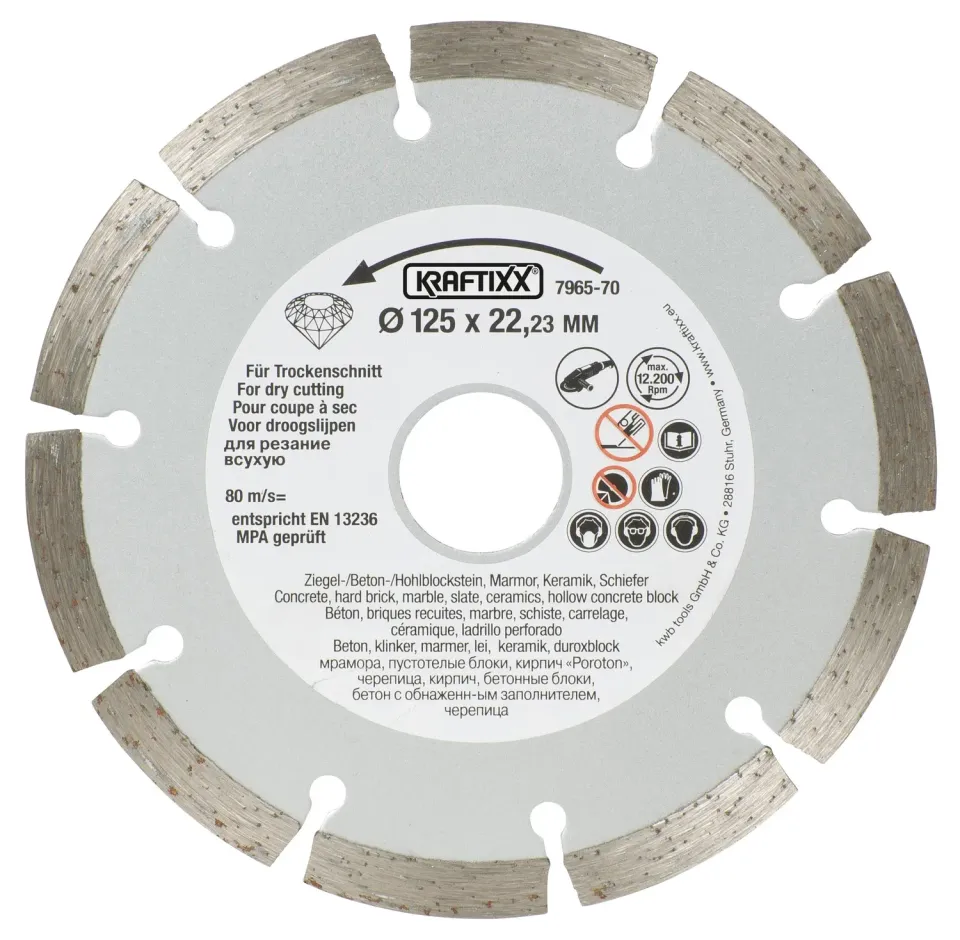 KWB Kraftixx Disco Levigatura 125 mm a Secco Argento