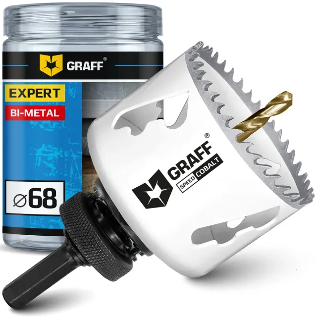 Graff Sega a Tazza Bimetallica 68mm con Adattatore Cobalto
