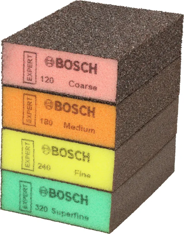 Bosch Expert S471 spugne abrasive legno 20 pezzi grane assortite