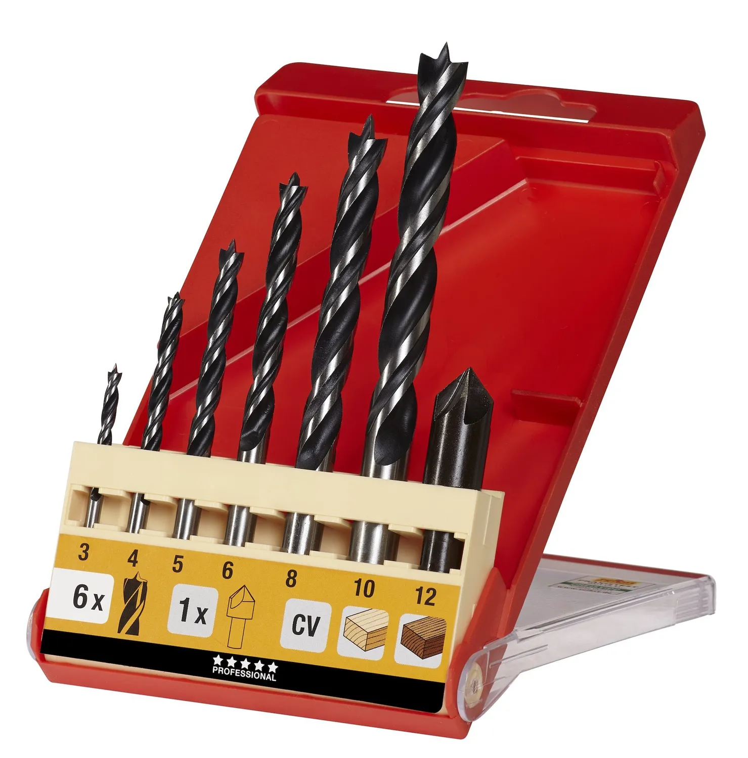 KWB set 5 punte elicoidali legno 4-10 mm CV