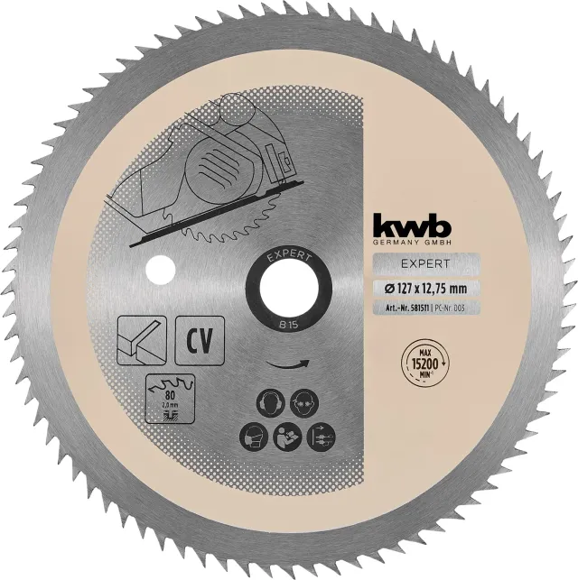 KWB 5815-11 lama circolare mano 127 mm 80 denti CV