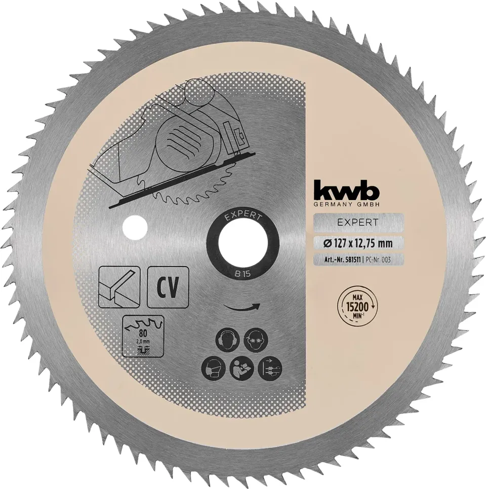 KWB 5815-11 lama circolare mano 127 mm 80 denti CV