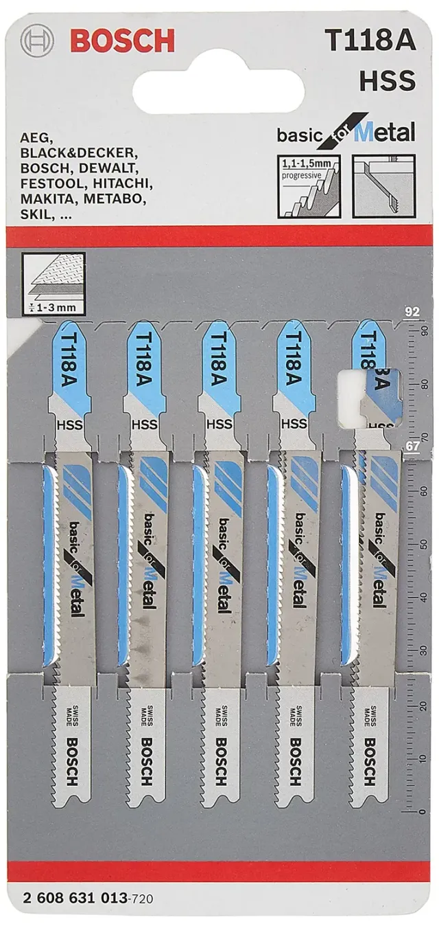 Bosch Expert T 118 AF lame seghetto 5 pz metallo