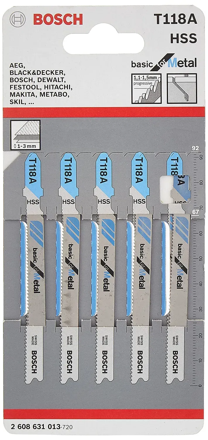 Bosch Expert T 118 AF lame seghetto 5 pz metallo