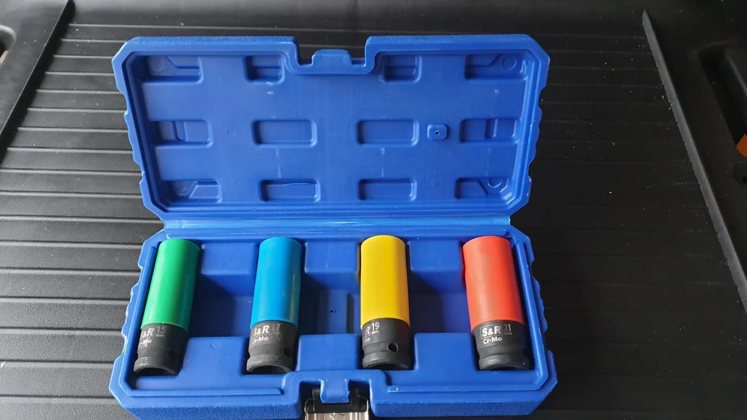 S&R Set 4 Bussole Cerchi Lega 1/2" 15-21mm Cr-Mo