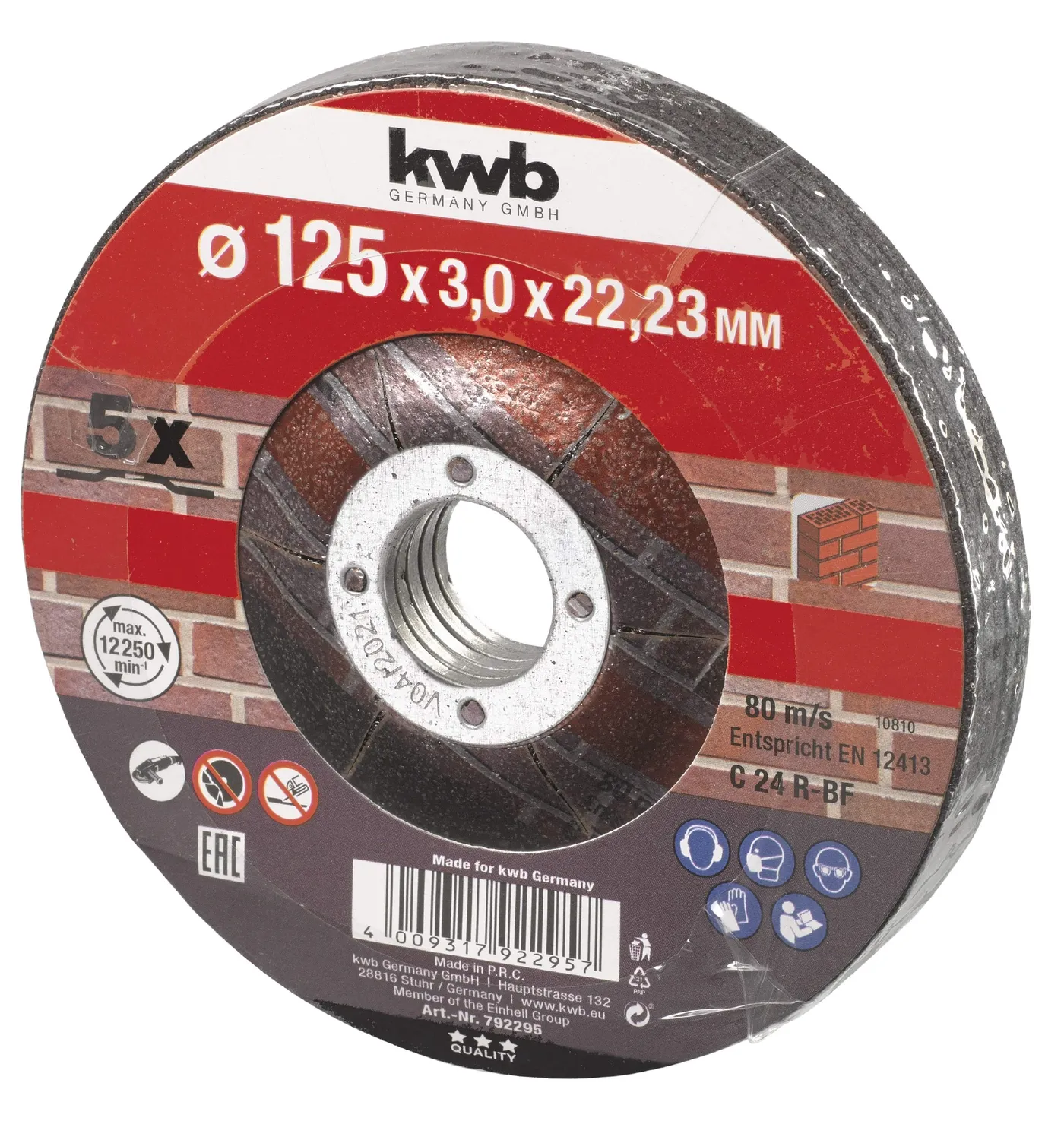KWB Kraftixx 792295 disco da taglio pietra 125 mm