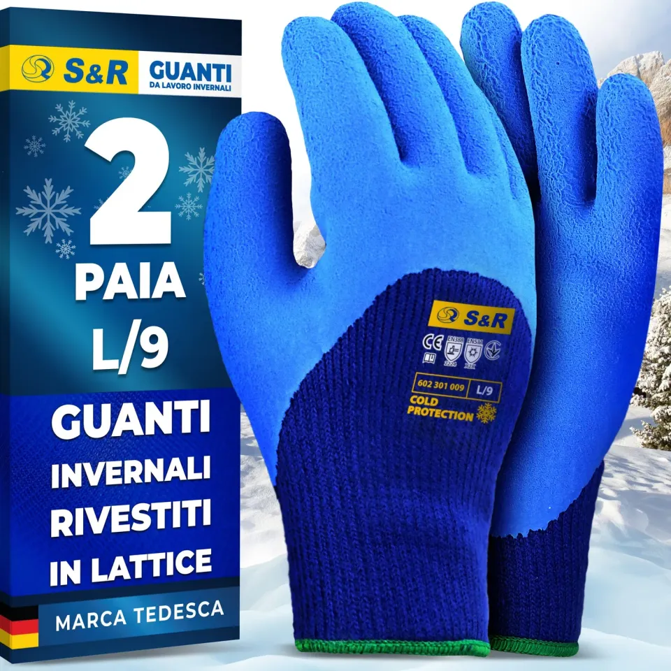 S&R guanti da lavoro invernali termici L/9 2 paia