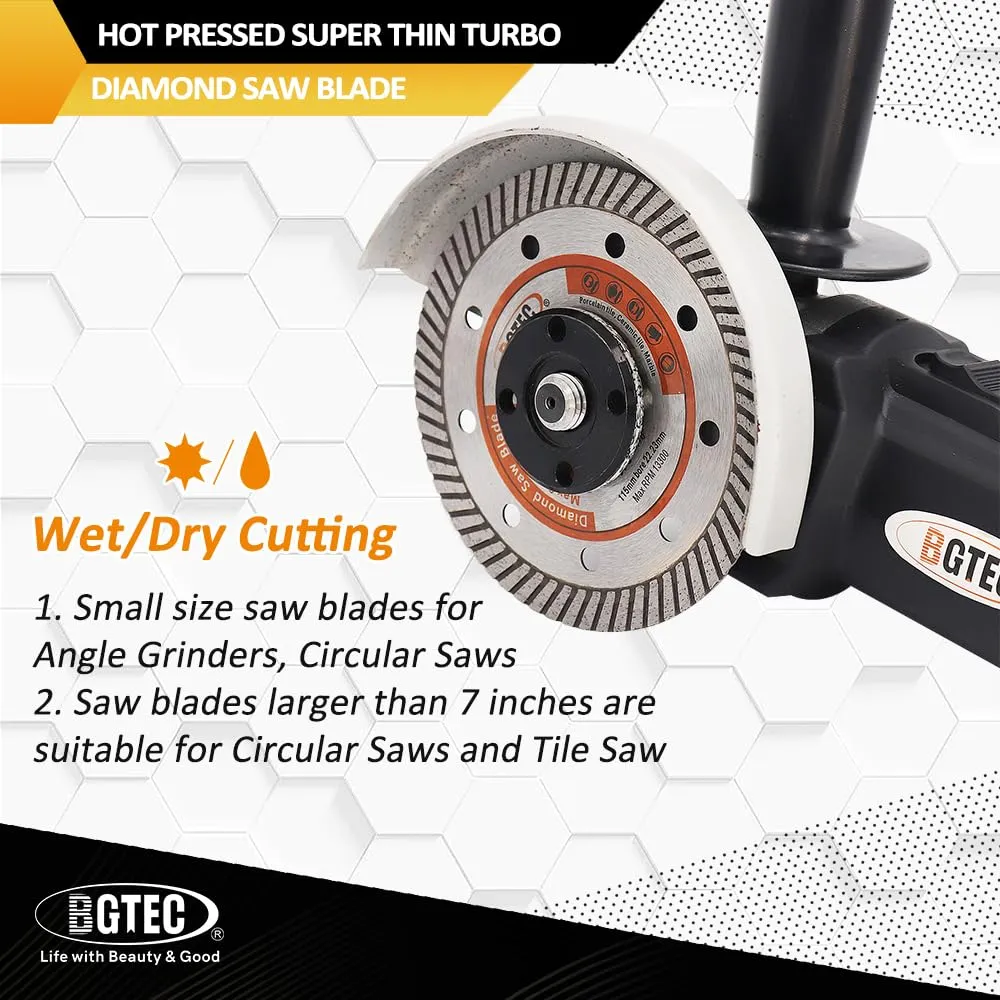 BGTEC disco diamantato turbo 125 mm ceramica granito 1 pezzo