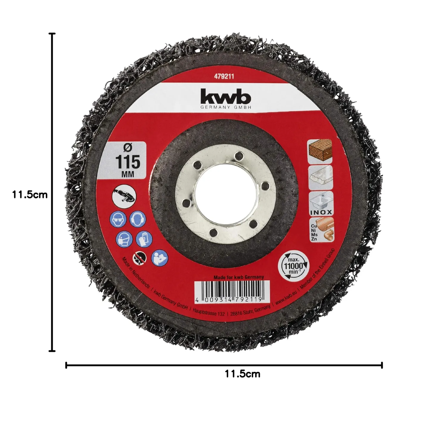 KWB disco pulizia nylon 115 mm 4792-11 smerigliatrice