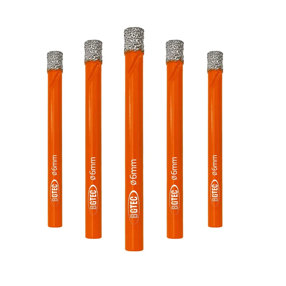 BGTEC Punte Diamantate 6 mm 5 Pezzi a Secco per Gres