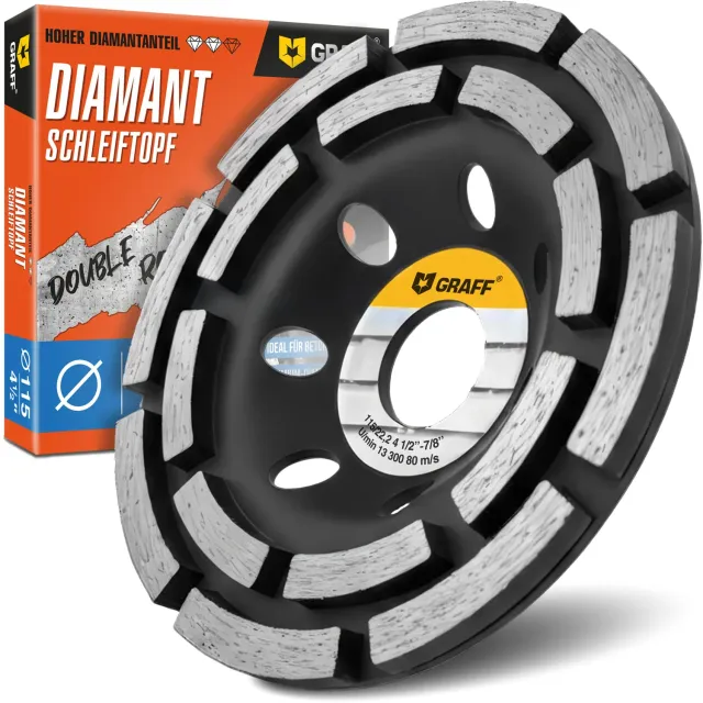 Graff Mola Diamantata a Tazza 115 mm Doppia Corona Cemento
