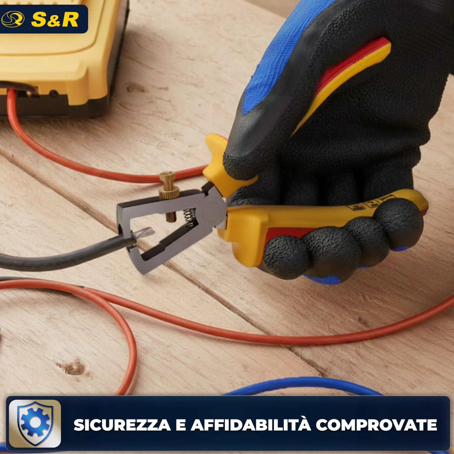 S&R Pinza Spelacavi Elettricista 160 mm 1000V VDE Isolata