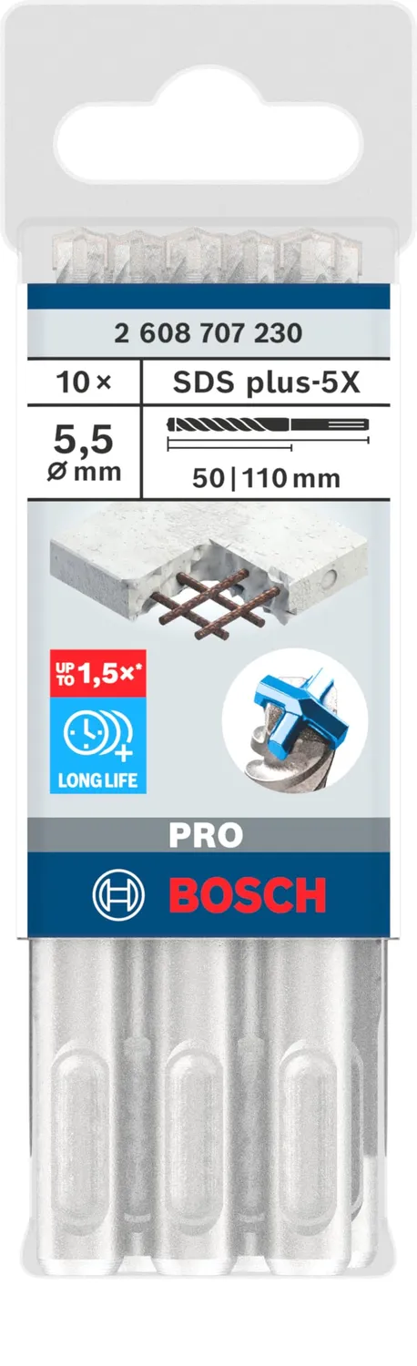 Bosch Expert PRO SDS plus-5X punta calcestruzzo 5,5 mm