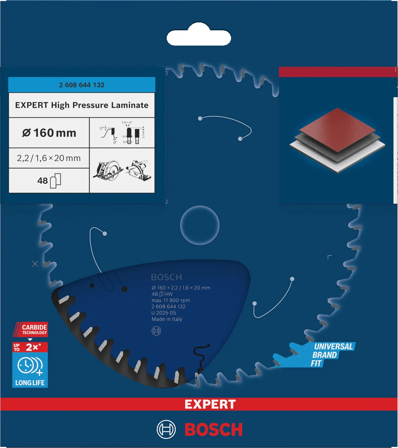 Bosch Expert High Pressure Laminate lama 160 mm HPL