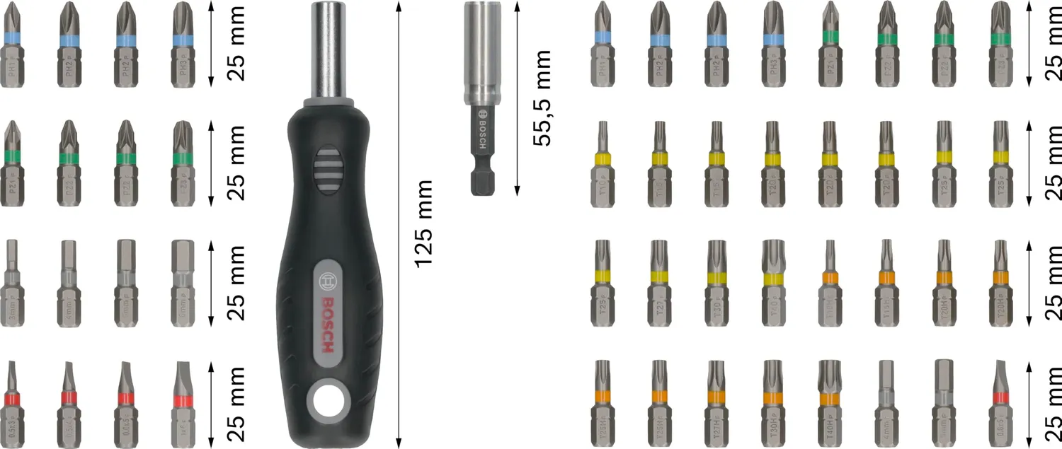 Bosch Expert Extra Hard set bit 50pz display