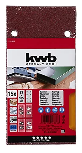 KWB Quick-Stick 8183-88 fogli abrasivi 93x185 mm legno