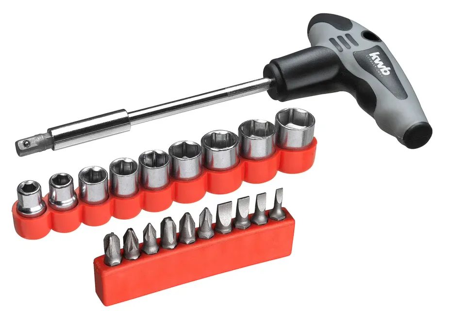 KWB 119390 set cacciavite a T 21 pezzi bit bussole