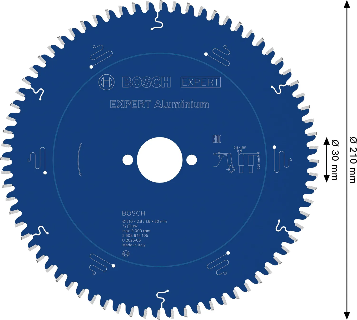 Bosch Expert for Aluminium lama circolare 210 mm 72 denti
