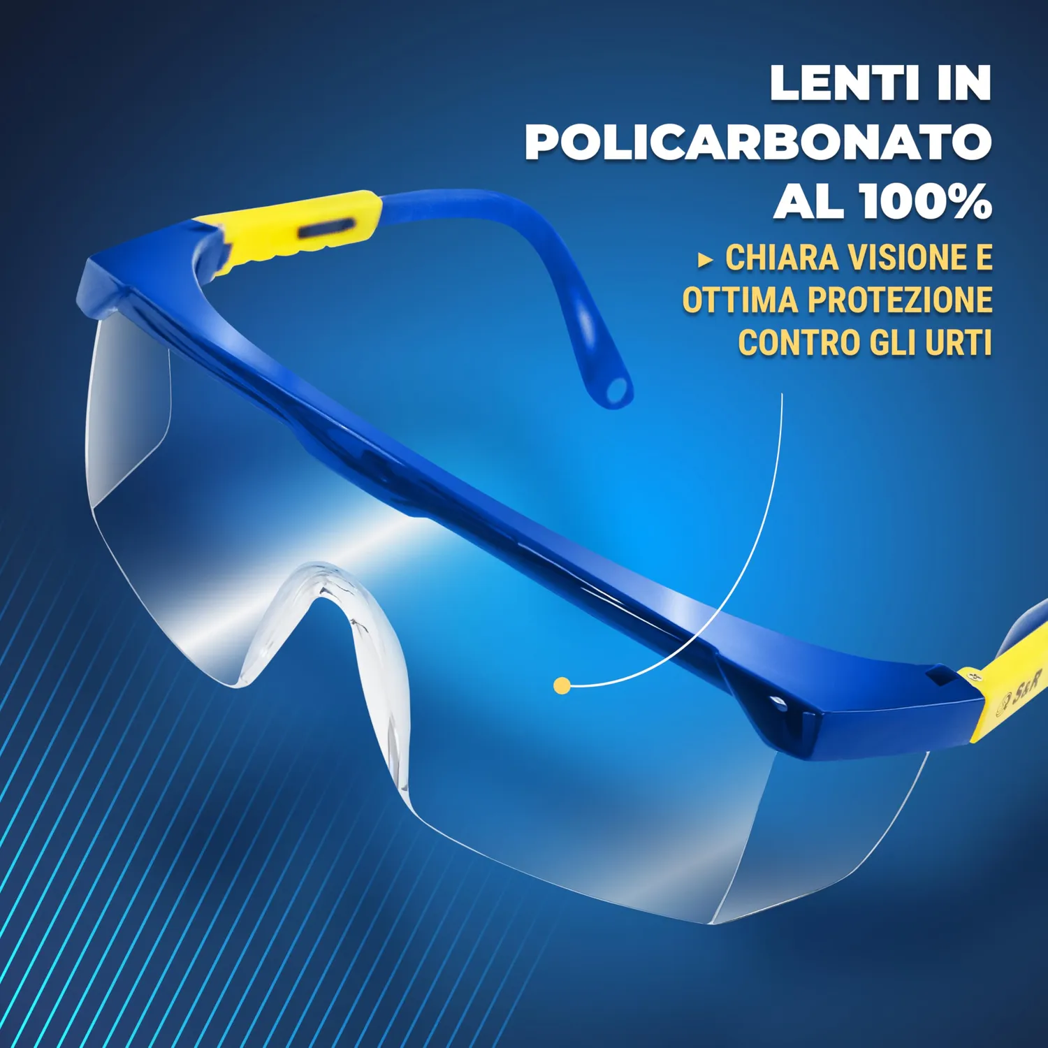 S&R Occhiali Protettivi Trasparenti Set 2 Pezzi UV