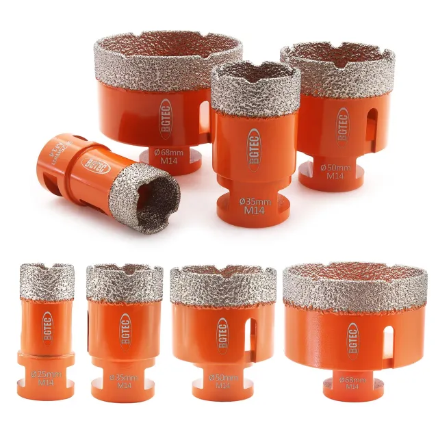 BGTEC M14 frese diamantate gres 25/35/50/68 mm 4 pz